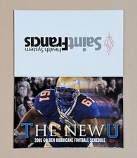 2005 Tulsa Golden Hurricane College Football Pocket Schedule NCAA 🏈🏈