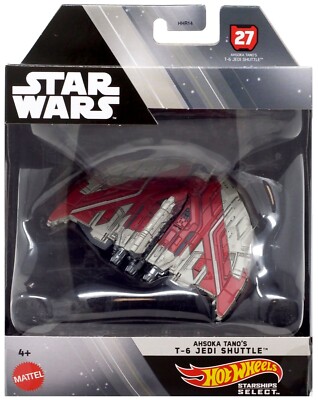 Hot Wheels Star Wars Starships Ahsoka Tano's T-6 Jedi Shuttle Diecast Vehicle