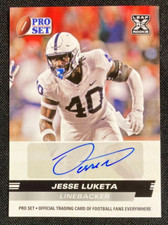 2022 Leaf Pro Set NFL Insert Card RC Jesse Luketa #PSA-JL1 NRMT-MINT RANGE CF