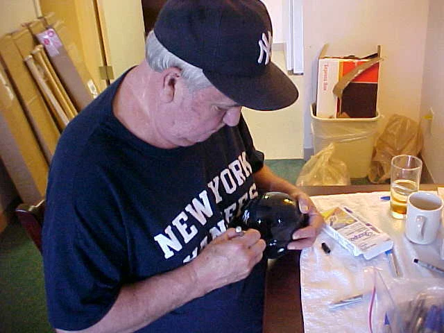 Minicasco Riddell firmado Clete Boyer New York Yankees #6 inscripción Foto 4 de 4