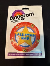 Anagram 18" All Star Dad Fathers Day Helium Balloon Party Decoration Refillable