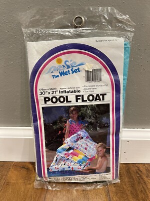 Vintage Intex Wet Set Tan Dazzler Inflatable Pool Lounge Float Rainbow #58804