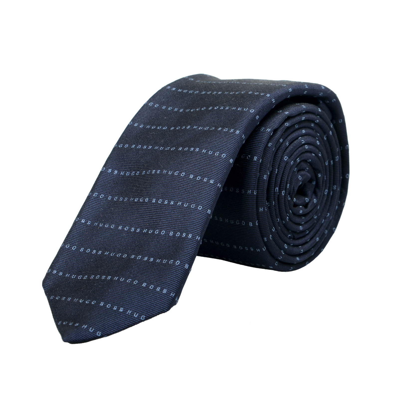 Мужской галстук с логотипом Hugo Boss из 100 шелка в полоску 9990₽