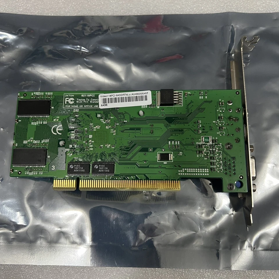 JATON VIDEO-118PCI-64DDRTV GeForce MX400 64MB PCI Video Card S-Video RCA TV Out - Image 2 of 3