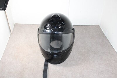 Motorcycle Helmet Zeus  With Face Shield Street Solid Black  Size XL