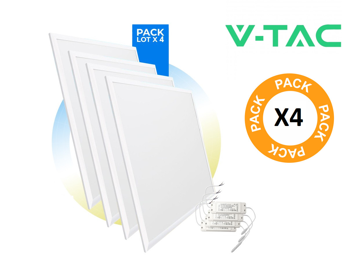 KIT LAMPADA PANNELLO LED QUADRATO 60X60 CM PLAFONIERA INCASSO LUCE FREDDA