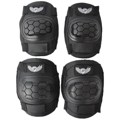Ellenbogen & Knieschützer Set BMX MTB Bike Cycle Skateboard Scooter Blading Pads NEU