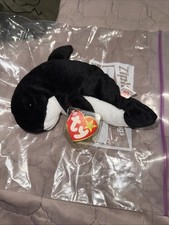 Ty Beanie Babies Waves the Orca Whale Plush Toys - 4084