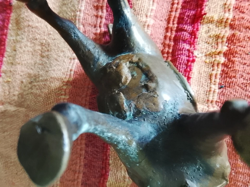 Scultura Cavallo Fusione Di Bronzo Orientale metà 900 - Immagine 4 di 4