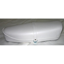 SELLA LUNGA VESPA 50 SPECIAL R L N 125 ET3 IN PELLE Bianca con levetta