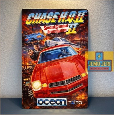 Chase H.Q. II Retro Video Game Metal Tin Sign Poster 20x30cm Arcade Wall Art