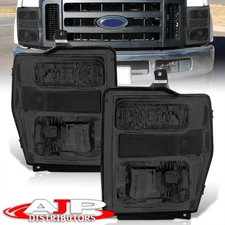 Smoked Lens OE Style Head Lights Lamps For 2008-2010 Ford F250 F350 F450 Pickup