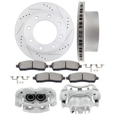 Rear Brake Calipers & Rotors & Pads Set 8Pcs Fits Ford Excursion F-250 F-350