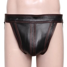 Lot de 2 slips en cuir noir