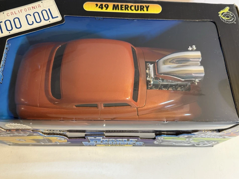 Vintage 2002 Muscle Machines Rare Orange '49 Mercury 1:18 Die-Cast Car READ - Image 3 of 4