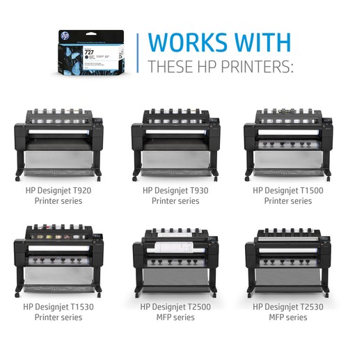 HP 727 300ml Grau DesignJet Tintenpatrone, F9J80A - Bild 3 von 7