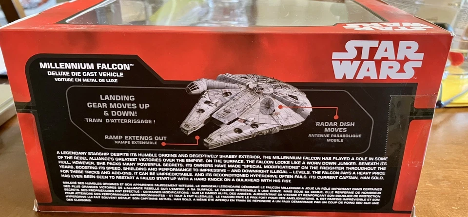 Star Wars Deluxe Die Cast  Disney Store Millenium Falcon Toy - Brand New - Image 3 of 4