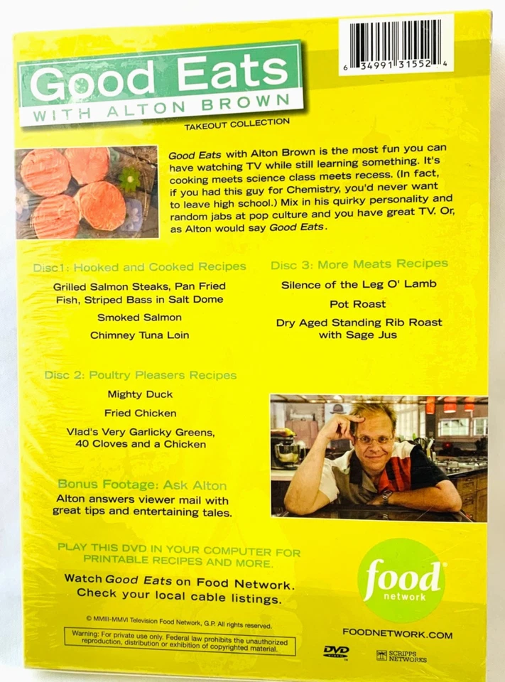 DVD Set  Alton Brown: Hooked & Cooked, Poultry Pleasers, More Meats - Image 2 of 4