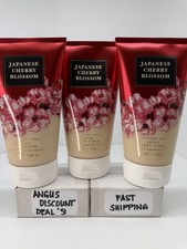 Bath  Body Works 3 PCS JAPANESE CHERRY BLOSSOM Cream Body Scrub, 8oz NEW