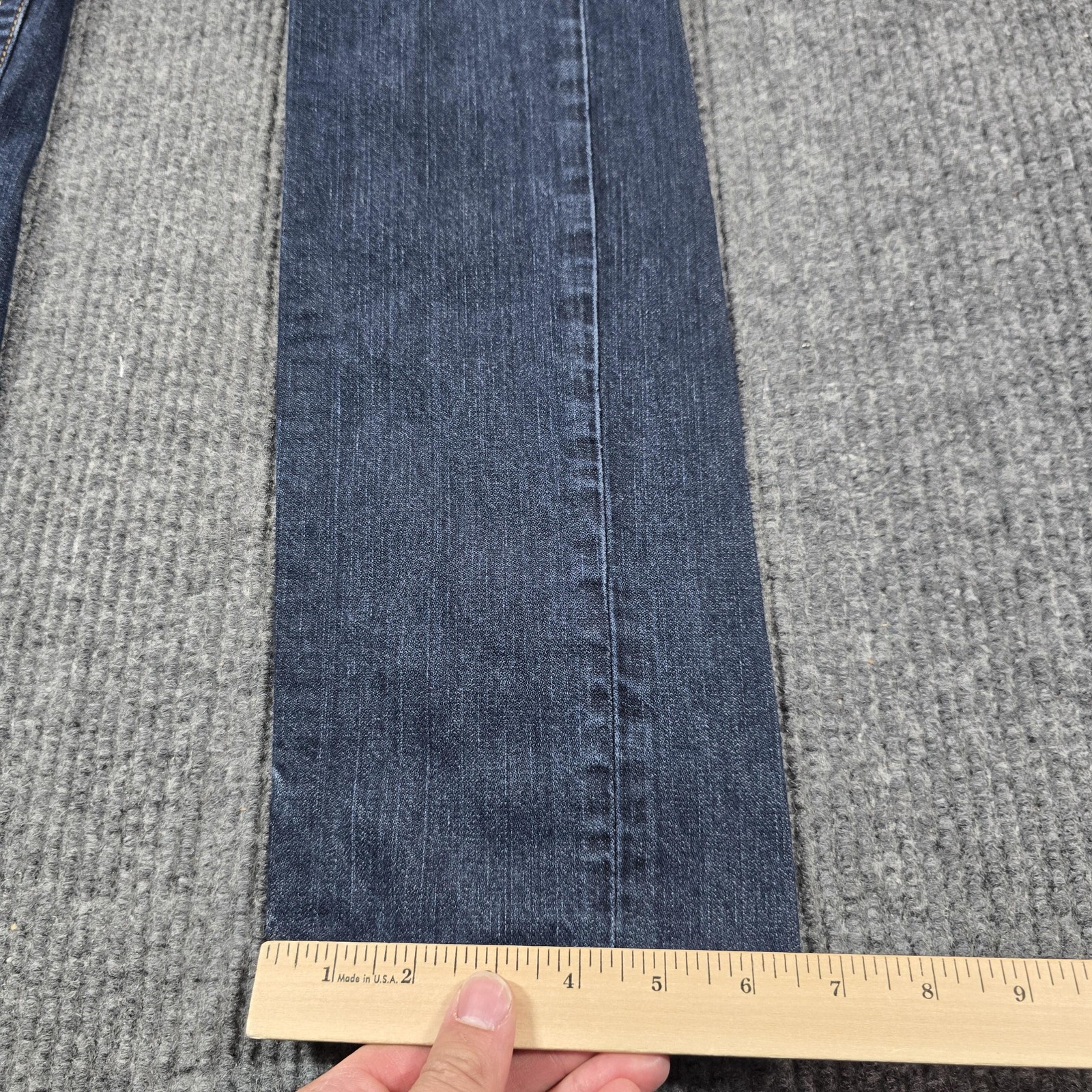 True Religion Skinny Jeans Mens 30x32 Blue Dark Wash Slim Straight Flap Pocket thumbnail 13