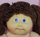 Vintage Cabbage Patch Girl Doll - HTF/Brown Poodle/Purple Eyes/Hm3/UT/1985 ~ TLC
