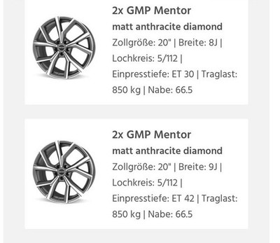 Felgen GMP Mentor Black Diamond