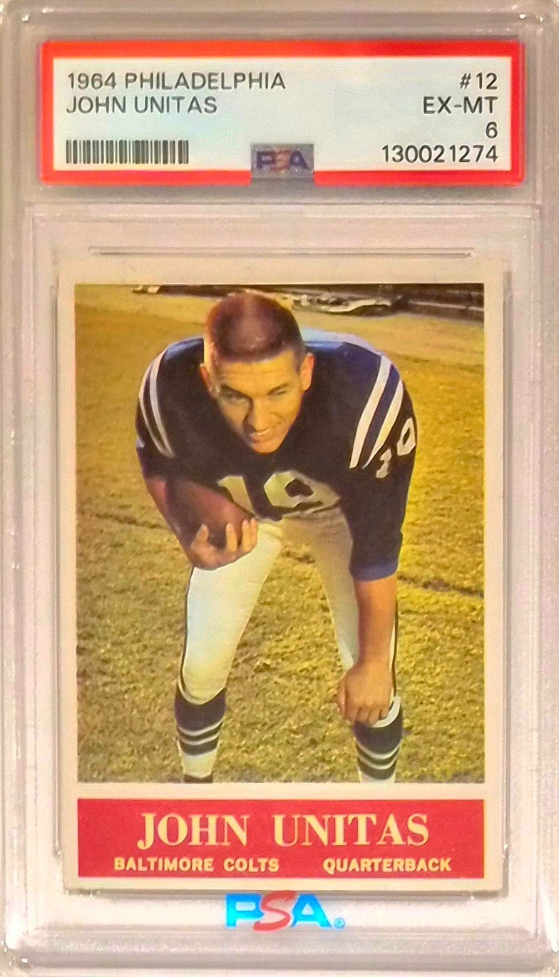 1964 PHILADELPHIA JOHN UNITAS JOHNNY #12 PSA 6 COLTS HALL OF FAME VERY NICE!