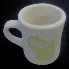 WISCONSIN- Home Tuxton Diner Style/Restaurant Ware Ceramic Coffee Mug RARE