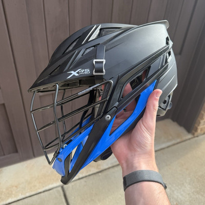 Cascade XRS PRO Full Face Lacrosse Helmet Black/Blue OSFM NOCSAE PLL
