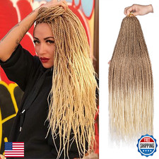 ZRQ 8 Packs 18" Senegalese Twist Crochet Hair Black Pre-Looped Braid