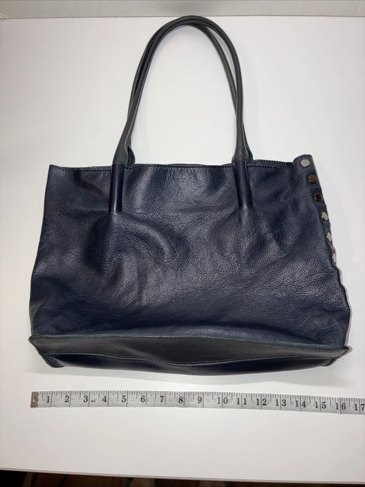 Bolso de hombro grande de cuero Hammitt Oliver azul marino Foto 2 de 4