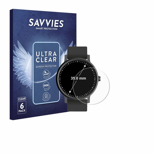 6x Folie für Kreisrunde Displays (ø: 35 mm) Schutzfolie Displayschutz Display