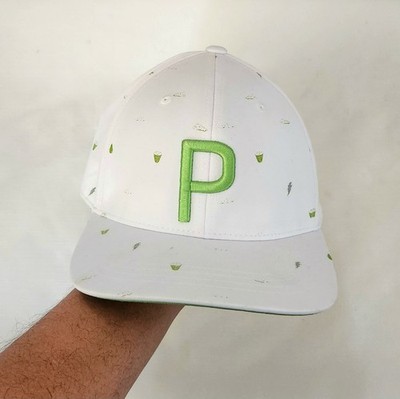 Puma Sample Yupoong AOP Golf Hat Cap white lime Green snapback multicolor Men's 