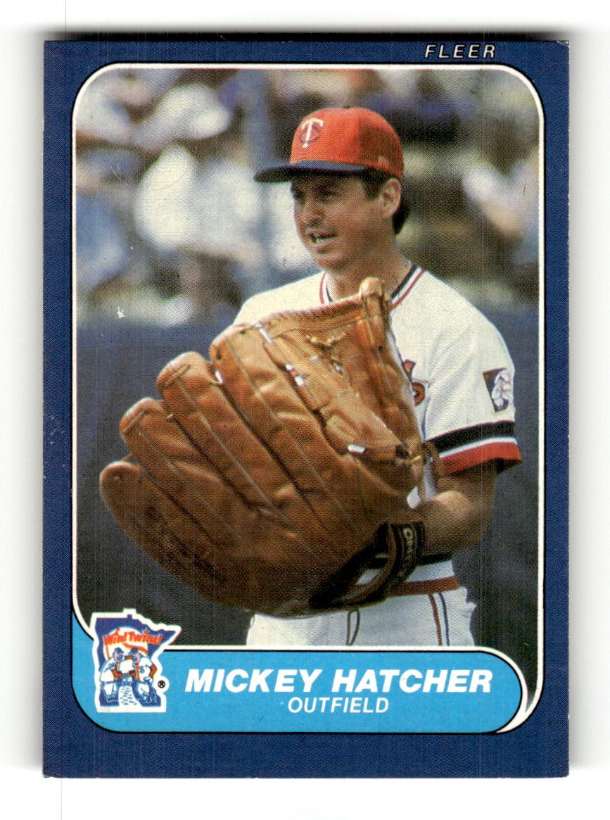 1986 Fleer Mickey Hatcher #396