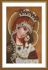 Bead Embroidery Kit "The image of the Holy Mother of God" Beaded Stitching