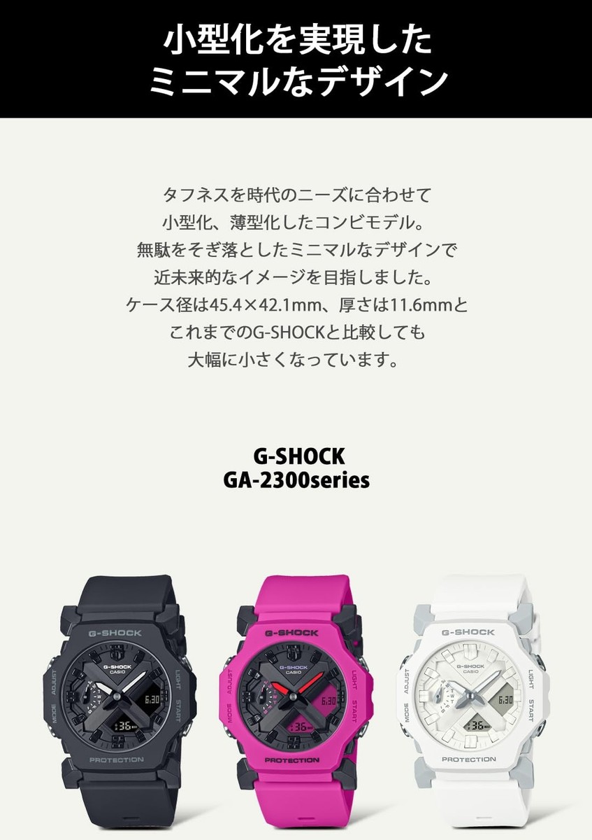 Unused CASIO G-SHOCK GA-2300-4AJF Black Pink Unisex Watch in