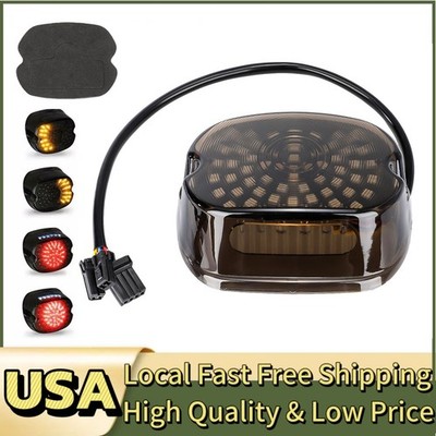 Led Rear Tail Light Brake Smoke For Harley Touring Dyna Glide Softail Sportster