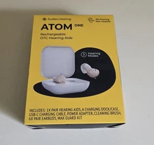 Audien Hearing Atom One – Rechargeable OTC Hearing Aids | Brand New