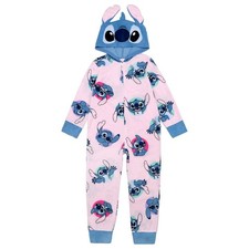 Disney Girls Lilo and Stitch Pajamas One Piece Union Suit Costume Hoodie 4 6 8