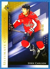 John Carlson /99 GOLD 2024-25 UD Ultimate Capitals #32 99/99 BOOKEND