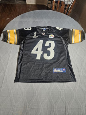 #ad #ad 🔥 Troy Polamalu Steelers #43 Super Bowl XLV Reebok On Field Jersey Sz 48 🔥 $75.99