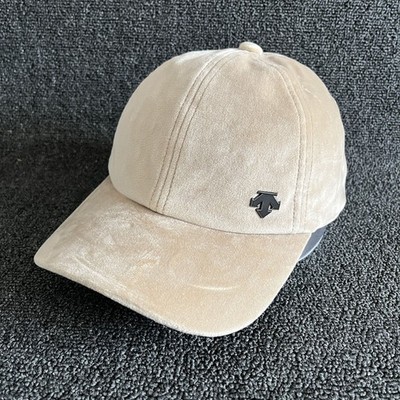 Descente Casual Beige Suede-like Baseball Cap Strapback One Size Unisex