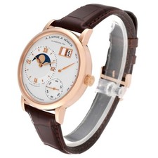 A. Lange Sohne Grand Lange 1 Rose Gold Moonphase Mens Watch 139.032 Papers 4