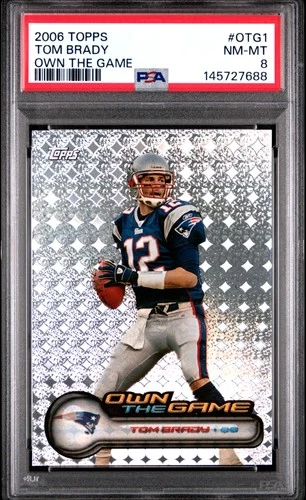 2006 TOPPS OWN THE GAME #OTG1 TOM BRADY PSA 8