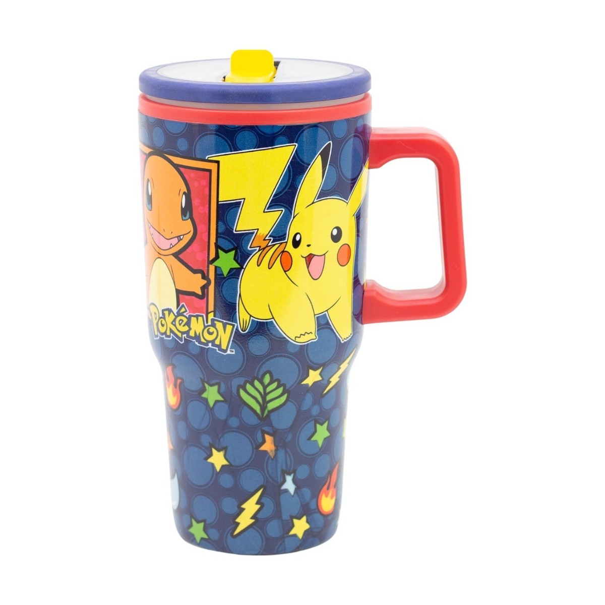 Pokemon Thermobecher 640 ml Edelstahl doppelwandiger Trinkbecher mit Trinkhalm 4990₽