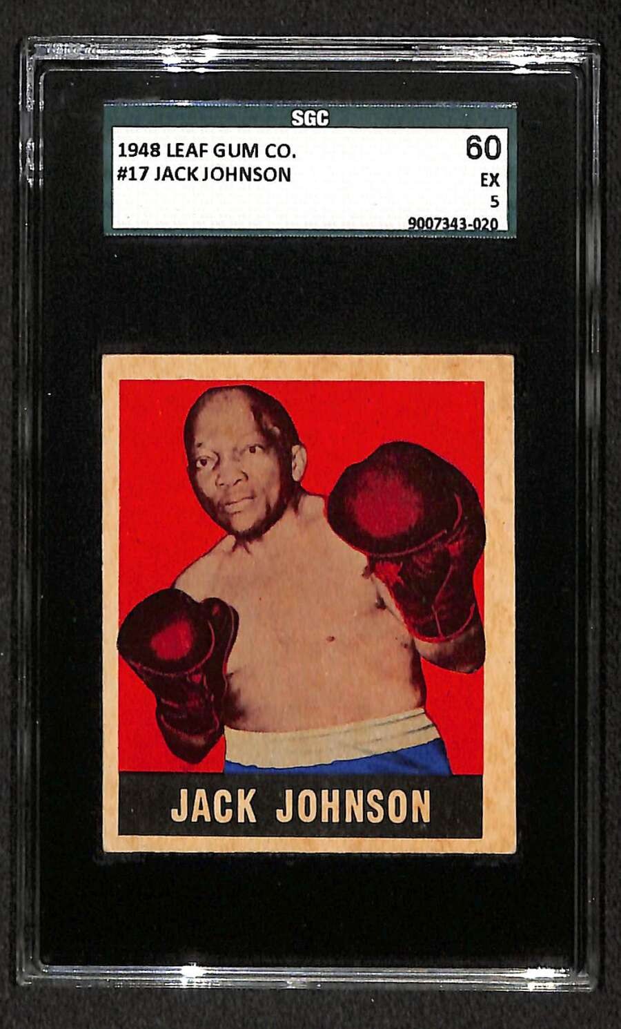 1948 Leaf #17  Jack Johnson HOF  SGC 60 EX 5 C104057