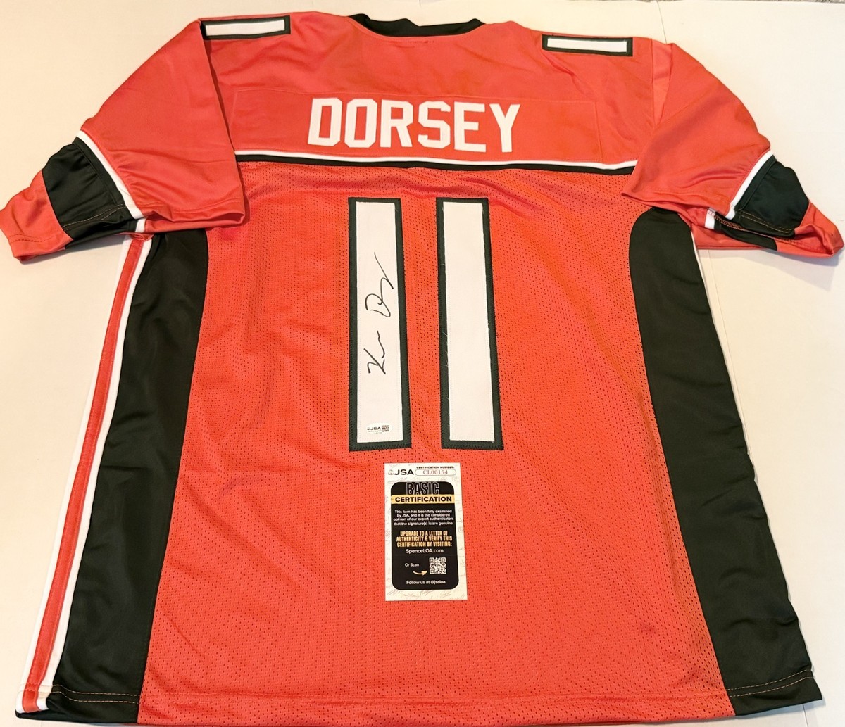 Ken Dorsey Miami Hurricanes signed Custom jersey autographed #1