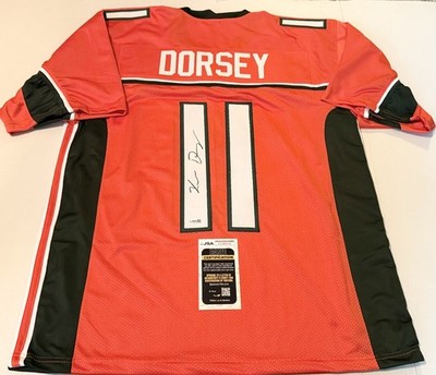 Ken Dorsey Miami Hurricanes signed Custom jersey autographed #1