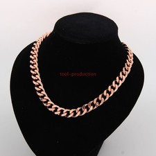 12mm Pure Copper Cuban Chain Necklace Bracelet Link Arthritis Therapy Necklace
