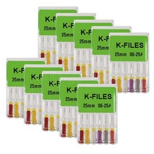 60Pcs Dental Endo Wurzelkanal K-Files Hand Use Stainless Endodontie Dateien 25mm